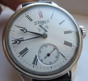 FAMA wristwatch military style 1 WW. Mechanism is of high quality, case 1,90 in. - Picture 1 of 12