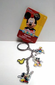 Disney Mickey Mouse Rock n Roll Guitar Dangle Charm Keychain Keyring NEW - Picture 1 of 6
