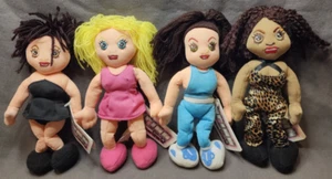 NOS - BRAND NEW SPICE GIRLS ALL 4 POSH, BABY, SPORTY, SCARY BEAN BAG PLUSH SET ! - Picture 1 of 13
