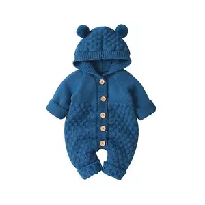 Newborn Baby Knitted Sweater Romper Jumpsuit Girls Boys Baby Clothes Unisex L... - Picture 1 of 7