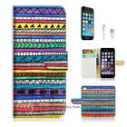 ( For iPhone 8 ) Wallet Case Cover P0036 Aztec Pattern