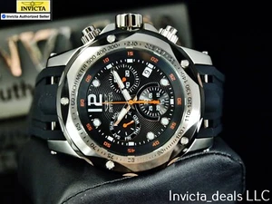 Reloj Invicta SPEEDWAY TURBO SUIZO 51mm Para Hombre Cronógrafo ESFERA NEGRA Negro/Naranja - Imagen 1 de 17