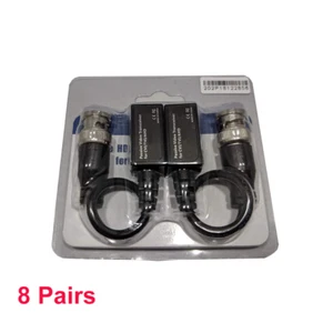 8 Pairs (16 pcs) CCTV Passive HD Video Balun Transceiver Analog,CVI,TVI AHD - Picture 1 of 2