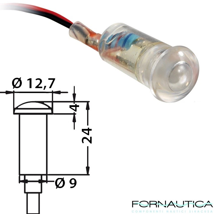 LUCE DI CORTESIA SEGNAPASSI BIANCA A LED DA INCASSO - ACCESSORI NAUTICA BARCA - Immagine 1 di 1