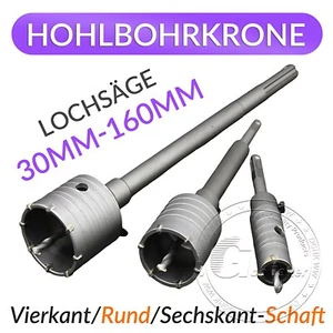 Bohrkrone SDS Plus oder Max Ø 30-160 mm für Bohrhammer Dosensenker Kernbohrer - Bild 1 von 37