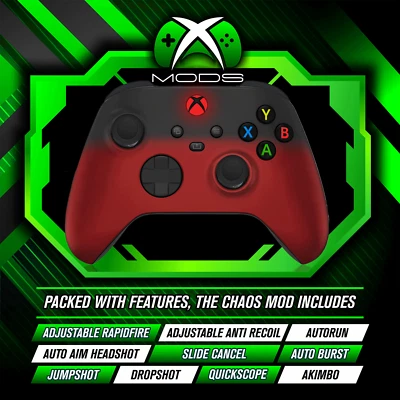 XBOX ONE SERIES RAPID FIRE CONTROLLER - CHAOS ANTI RECOIL MOD - Soft Red Fade - Image 1 of 2