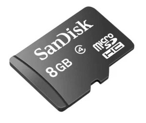 Sandisk 8GB Micro SD SDHC Karta pamięci Class 4 do telefonu komórkowego z adapterem UK - Zdjęcie 1 z 6