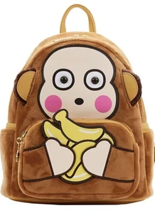 Mini zaino Loungefly Sanrio Monkichi Monkey Cosplay nuovo con etichette originale - Foto 1 di 6