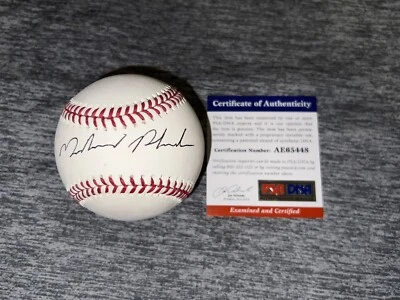 Michael Phelps Firmado Oficial Grandes Ligas de Béisbol Olímpico Gran Oro PSA/DNA Foto 1 de 2