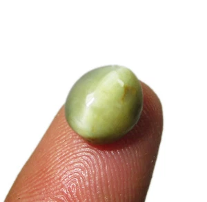 Piedra preciosa suelta natural ojo de gato sin calefacción certificada de 3,65 quilates con regalo gratis - Imagen 1 de 6