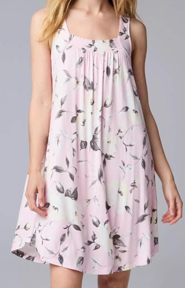SIMPLY VERA WANG Camisón Chemise - Talla Grande / L - Rosa Floral - Nuevo Foto 1 de 1