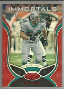 Zach Thomas 2019 Panini Certified Immortals MIRROR RED #'d /99 Miami Dolphins - Bild 1 von 3