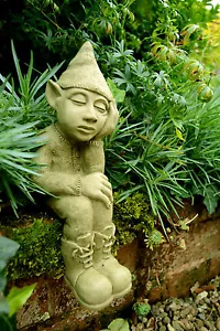 Paul der schlafende Elf Stein Gartenornament - Bild 1 von 4