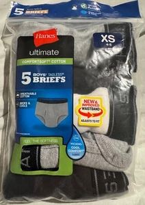Hanes Ultimate Boys' 5-Pack Soft & Lightweight Brief Underwear - Picture 1 of 4