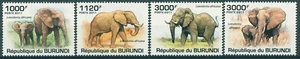 Burundi 2011 MNH Elephants Stamps African Bush Elephant Wild Animals 4v Set - Picture 1 of 1