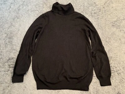 Suéter Eddie Bauer Para Mujer M Algodón Mezcla Cachemira Negro Cuello Alto Pullover Foto 1 de 4