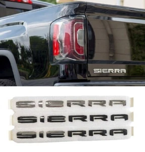1PCS Per Sierra pick-up track Side Rear LOGO ABS Sticker Emblems Ornaments NEU - Foto 1 di 7