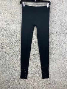 Romeo & Juliet Couture black leggings with beaded ankle accent women's size M - Picture 1 of 9