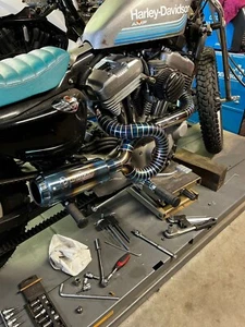 Exhaust Pipes 2-1 Fits Harley Davidson Sportster XL 1200 - Picture 1 of 3