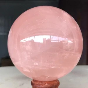 566g Natural Pink Rose Quartz Crystal Sphere Mineral specimen Healing B653 - Picture 1 of 13