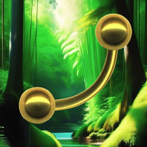 PIERCING BANANE mit INNENGEWINDE 1,2 x 8 mm I Echt 585 MASSIV GOLD I 46015-8 I - Bild 1 von 4