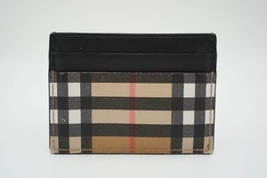 Tarjetero de piel de becerro Burberry en patrón a cuadros Burberry - Imagen 1 de 14