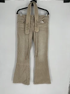Vintage Women’s Abercrombie & Fitch Corduroy Pants Jeans SZ. 8 Flare Bottom Belt - Picture 1 of 6