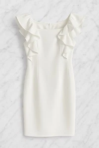 White Ruffle Dress - Picture 1 of 6