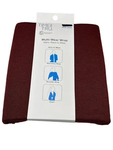 time & tru womens multi wear wrap shawl ONE SIZE osfm new with tags - Picture 1 of 2