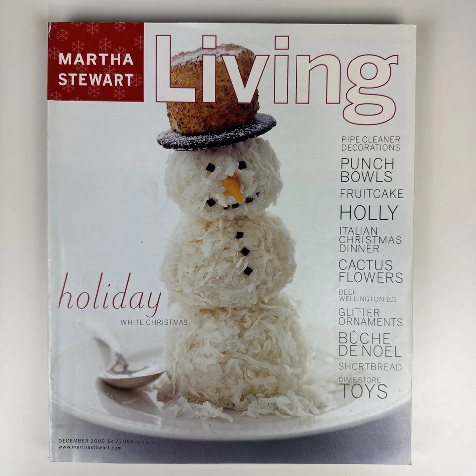 Martha Stewart Living Magazine December 2000 The Holiday White Christmas Issue - Image 1 of 4