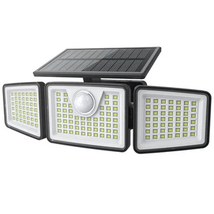 2500LM Solar Lights Outdoor with Motion Sensor,3 Head 270° Wide Angle Street ... - Picture 1 of 9