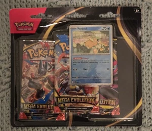 Pokemon Juego de Cartas Coleccionables Mega Evolution Paquete de 3 Cartas Blister Psyduck Lámina Promo Nuevo/Sellado - Imagen 1 de 2