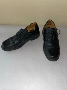 Mens CROFT & BARROW Core Black Oxford Dress Shoes Sz 8M Lace Up Round Toe - Picture 1 of 7