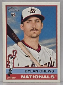 2025 Topps Heritage Dylan Crews #247 Cartoon Variation Parallel RC SSP - Picture 1 of 2