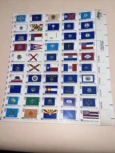 1976 13 cent State Flags Full Sheet of 50 Scott #1633-1682, Mint NH - Picture 1 of 2