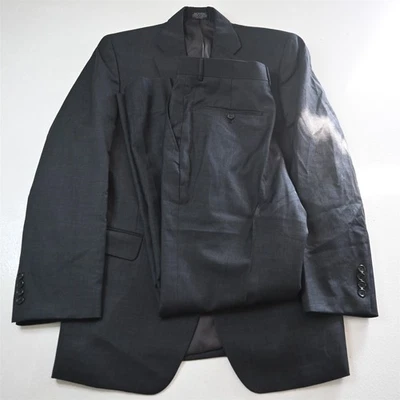 Jones New York 44R 34x32 Gris 100% Lana Hombre Chaqueta Pantalones Traje Foto 1 de 4