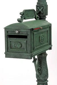 Locking VERDE Mailbox Premium Secure Cast Aluminum Mailbox Better Box Mailboxes - Picture 1 of 3