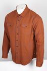 Katin Mens Monty Flannel Long Sleeve Button Shirt Size Large Rust