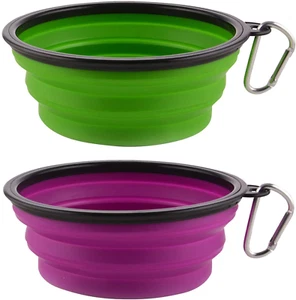 Large Collapsible Dog Bowls, 34Oz Portable Foldable Travel Water Bowl Food Dishe - Picture 1 of 12