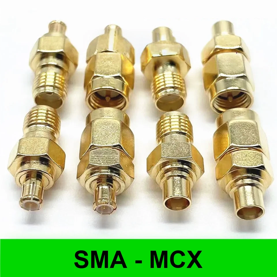 1pc Adapter SMA Male Female to MCX Male Female Plug RF Coaxial Connector Gold US - Image 1 of 1