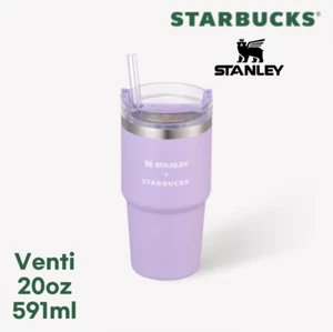 LTD STARBUCKS STANLEY QUENCHER FLOWER MARKET VIOLET VENTI 20OZ 591ML KOREA MD - Picture 1 of 7
