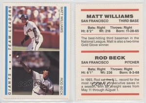 1995 Red Foley's Best Baseball Book Ever Matt Williams Rod Beck