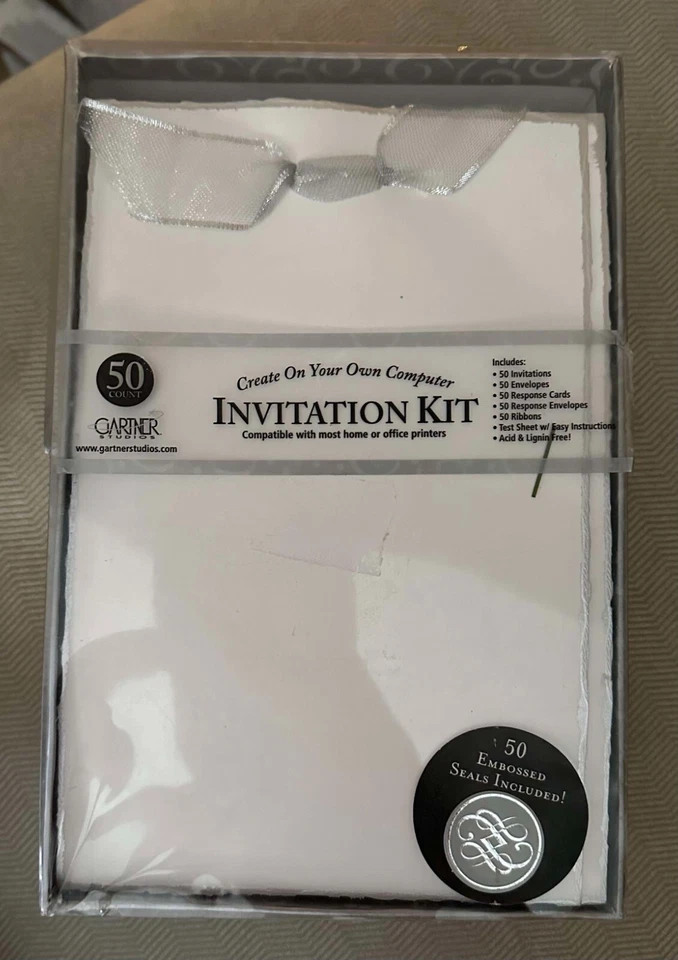 Nuevo en Paquete Crear Propio Computadora Invitación Anillo Plata Kit 50 Unidades Por Gartner Studios Foto 1 de 1