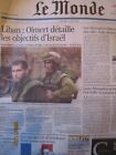 Le Monde 4 Aout 2006  Liban  Olmert Detaille Les Objectifs Disrael  Le Yeti