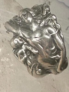 Spoon ring woman mother with baby band size 7.75 sterling silver women - Picture 1 of 12