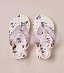girls size 4 JNR Pink Minnie Mouse back strap pre walker shoes  thongs NEW A7659 - Bild 1 von 2