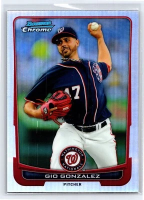 2012 Bowman Chrome — переливающаяся карточка No61 Джио Гонсалес - Изображение 1 из 2