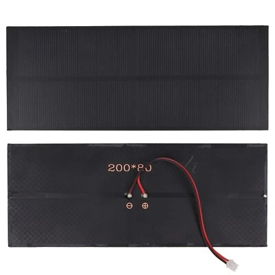 2,4 W Solarpanel Mini Kleinteil Bauteil 20 x 8 cm JST SM Stecker - Bild 1 von 4