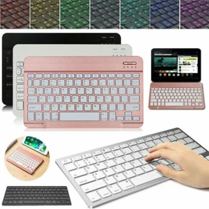 Portable Slim Wireless Bluetooth Keyboard For 10" 10.1" inch Android Tablet PC - Picture 1 of 22