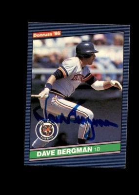 Dave Bergman 1986 Donruss Tigers authentic autographed card - Image 1 of 2